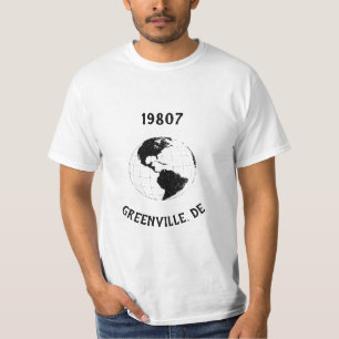 Hometown City State Zip Code Globe World Map T Shirt