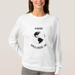 Hometown City State Zip Code Globe World Map T Shirt