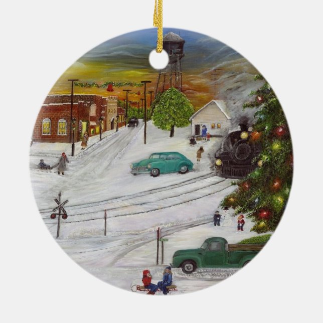 Hometown jul julgransprydnad keramik (Baksidan)