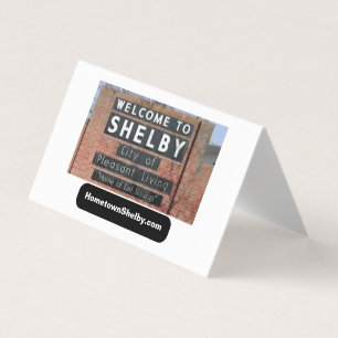 HometownShelby.com Affärskort för mappning Visitkort