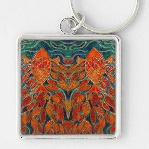 homeward keychain (för målning) fyrkantig silverfärgad nyckelring