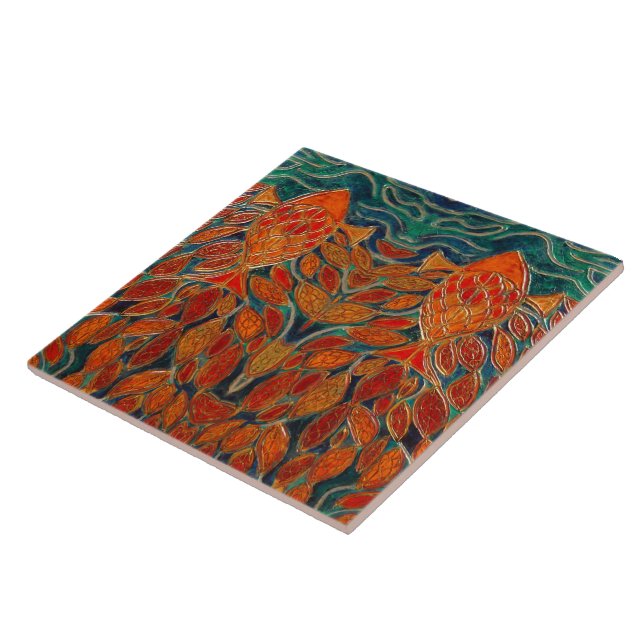 "Homeward" (målning) Kakelplatta (Sidan)