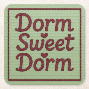 Homey Dorm Dorm Underlägg set Papper Kvadrat