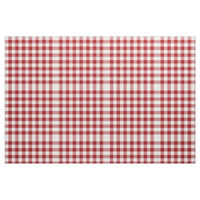Homey Red and White Gingham Block Mönster Fabric Tyg (Fat Quarter)