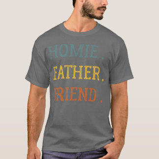 Homie Far Friend Colorful Vintage Fars dag f T Shirt