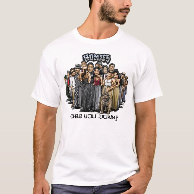Homies är dig besegrar? tee (Framsida)