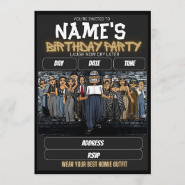 Homies Birthday Invitation, 90s nostalgia Inbjudningar