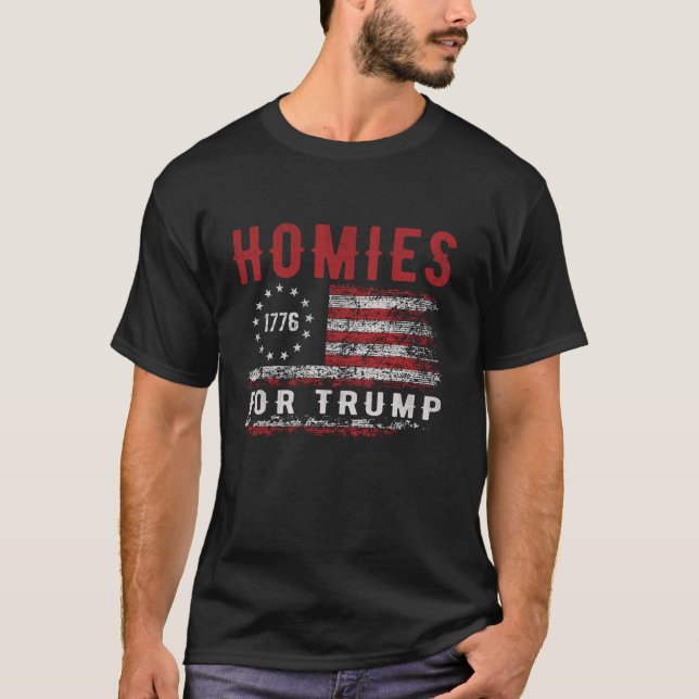 Homies for Trump 2024 Underbar Edition Republican  T Shirt (Framsida)