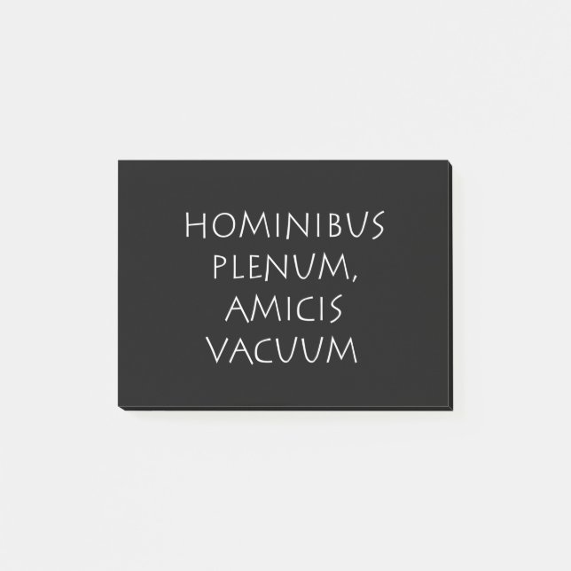 Hominibus plenum amicis vakuum post-it block (Framsida)