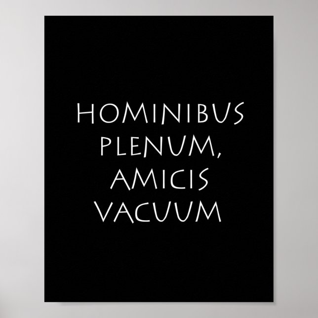 Hominibus plenum amicis vakuum poster (Framsidan)