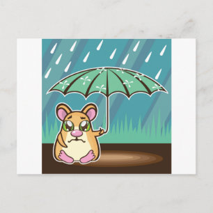 Homless Hamster tecknad Vykort