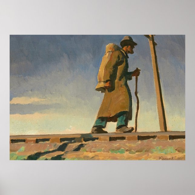 Homless Man, 1938 av Maynard Dixon Poster (Framsidan)