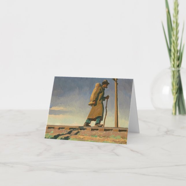 Homless Man av Maynard Dixon Tack Kort (Framsida)