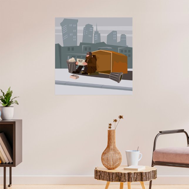 Homless Man Poster (Skapare uppladdad)