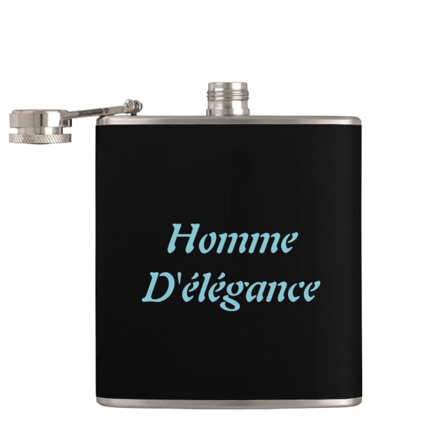 Homme D'élégance Vinyl Wrapped Flask Fickplunta (Öppnad)