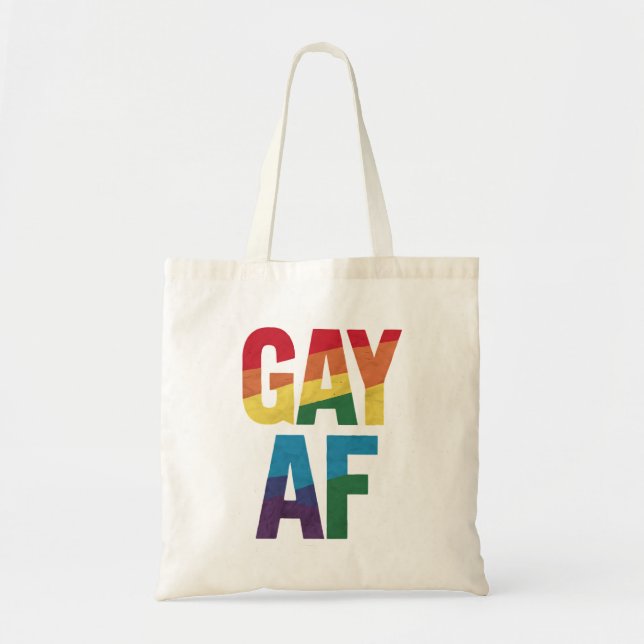 Homo AF HBTQ Pride Homo Present Pride Månad Tygkasse (Framsidan)