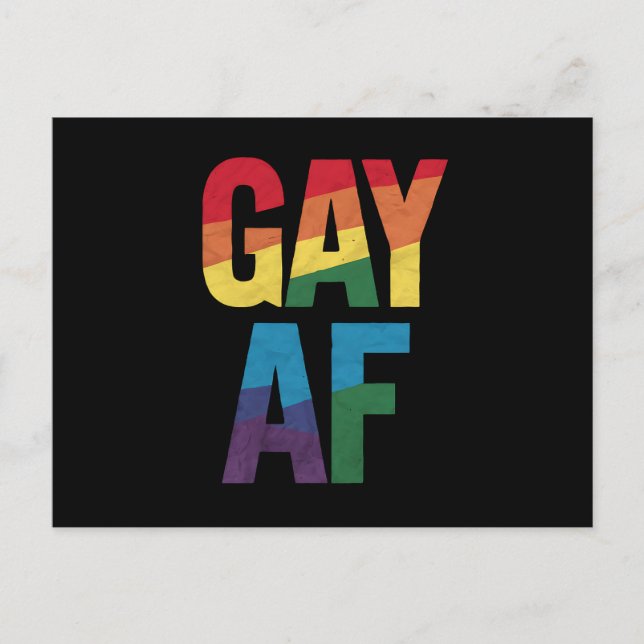 Homo AF HBTQ Pride Homogåva Pride Månad Vykort (Framsida)