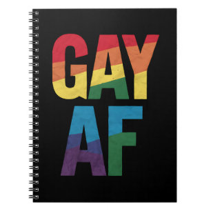Homo AF HBTQ Pride Homogåva Pride Month Anteckningsbok