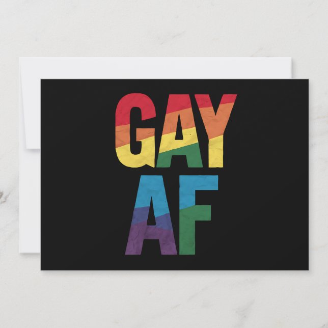 Homo AF HBTQ Pride Homogåva Pride Month Inbjudningar (Framsida)