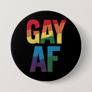 Homo AF HBTQ Pride Homogåva Pride Month Knapp