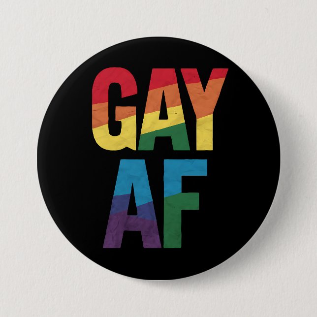 Homo AF HBTQ Pride Homogåva Pride Month Knapp (Framsida)