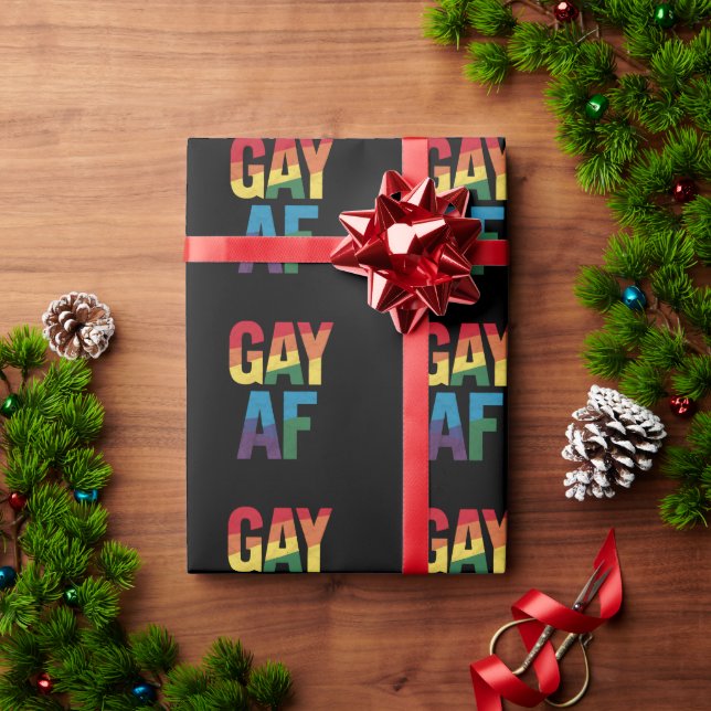 Homo AF HBTQ Pride Homogåva Pride Month Presentpapper (Julgåva)