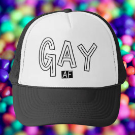 Homo AF Svart & Vit Typografi Keps