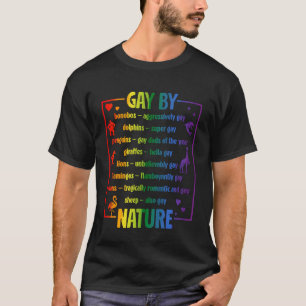 Homo av naturen Roligt LGBTQ-prismånad Djur Para T Shirt