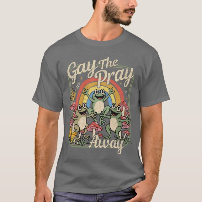 Homo, be och pröva Funny LGBTQ Prideee vänner T Shirt (Framsida)