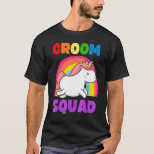 Homo Brudgum Squad Enhörning Lgbt Möhippa T Shirt