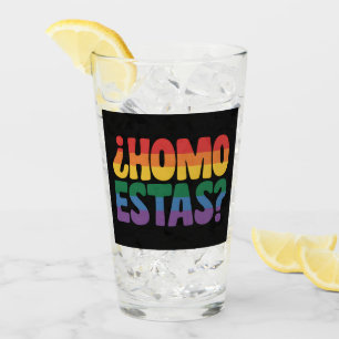 Homo Estas Rolig Spansk Mexikansk Gay Allierad LGB Glaskopp