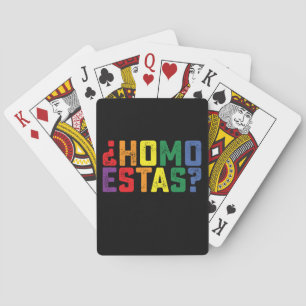 Homo Estas Spanska mexikanska Funny Gay pride HBT Casinokort