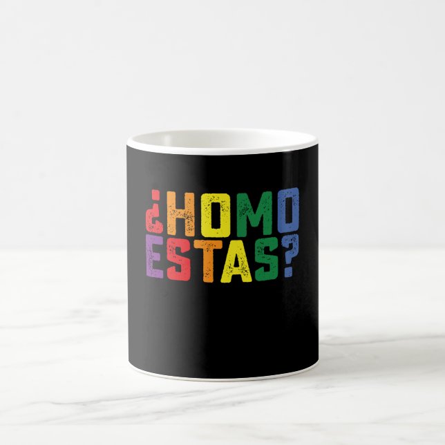 Homo Estas Spanska mexikanska Funny Gay pride HBT  Kaffemugg (Center)