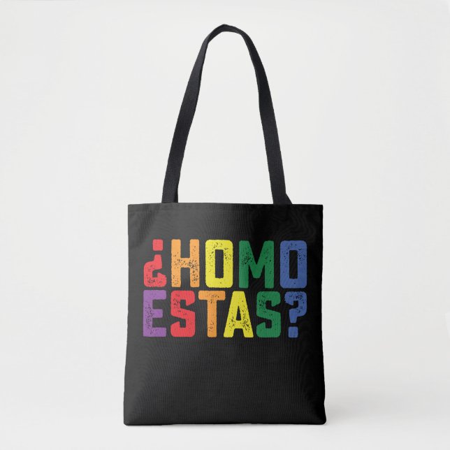 Homo Estas Spanska mexikanska Funny Gay pride HBT  Tygkasse (Framsida)