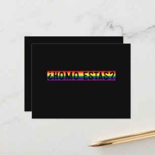 Homo Estas spanska mexikanska gay Pride HBTQ månad Vykort
