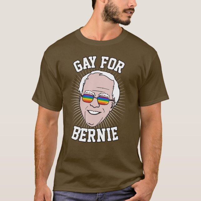 Homo för Bernie - Pride T Shirt (Framsida)