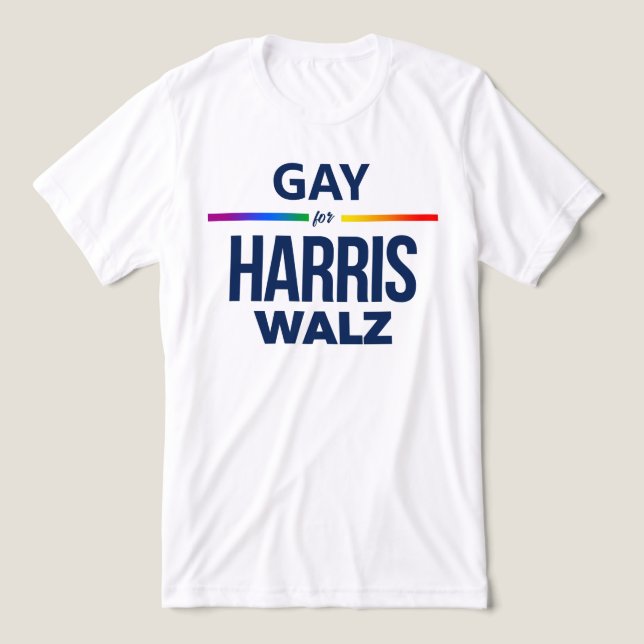 Homo för Harris Walz T Shirt (Design Framsida)