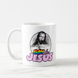 Homo för Jesus-regnbåge Kaffemugg