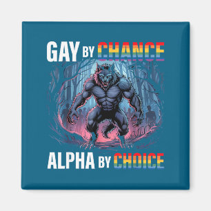 Homo Genom Chans Alpha Val Rolig Varg Alpha Hbtq Magnet