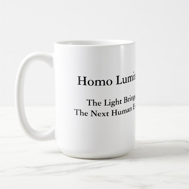 Homo Luminous The Light Bringer Morning Mug 15 oz Kaffemugg (Vänster)