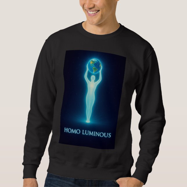 Homo Luminous - The Light Bringer Tröja Herr Lång Ärmad Tröja (Framsida)