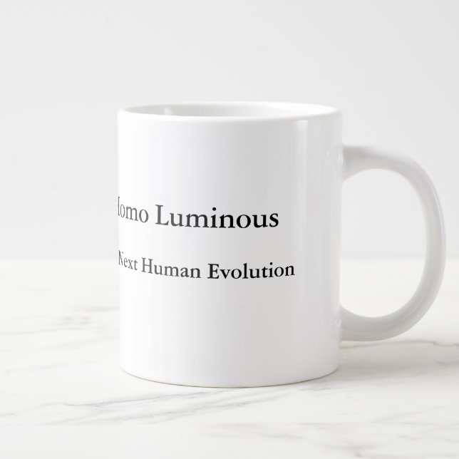 Homo Luminous The Next Human Evolution Mug Jumbo Jumbo Mugg (Höger)