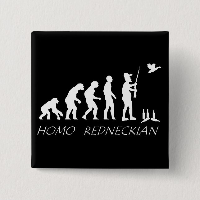 Homo Redneckian Button. Knapp (Framsida)