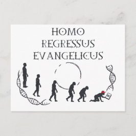 Homo Regressus Evangelicus – Rolig Anti-MAGA-kort Vykort