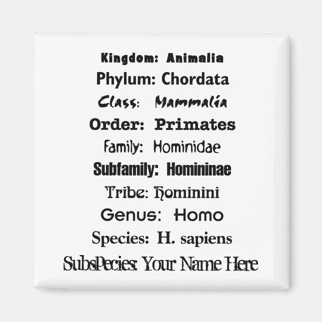 Homo Sapien Magnet (Framsidan)