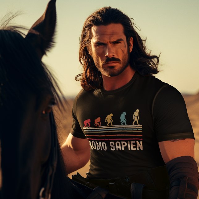 Homo sapiens historia om mänsklig utveckling t shirt (Skapare uppladdad)