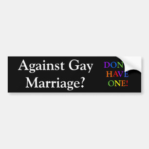Homoäktenskap??? Bildekal