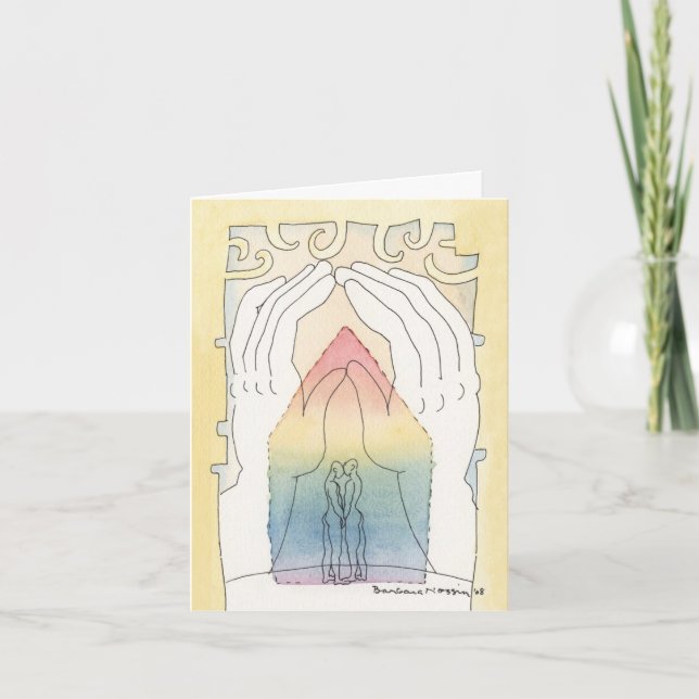 Homoäktenskap eller fackliga Notecard Kort (Framsida)