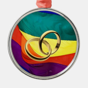 Homoäktenskapprydnad Julgransprydnad Metall