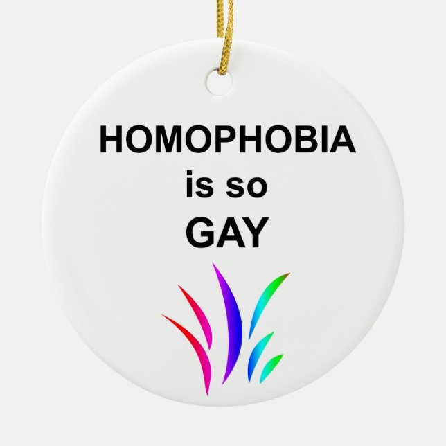 Homofobi är så Gay Julgransprydnad Keramik (Framsidan)